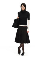 Crinkled A-Line Skirt