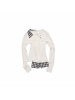 Asymmetric Henley Knit Top