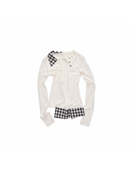 Asymmetric Henley Knit Top