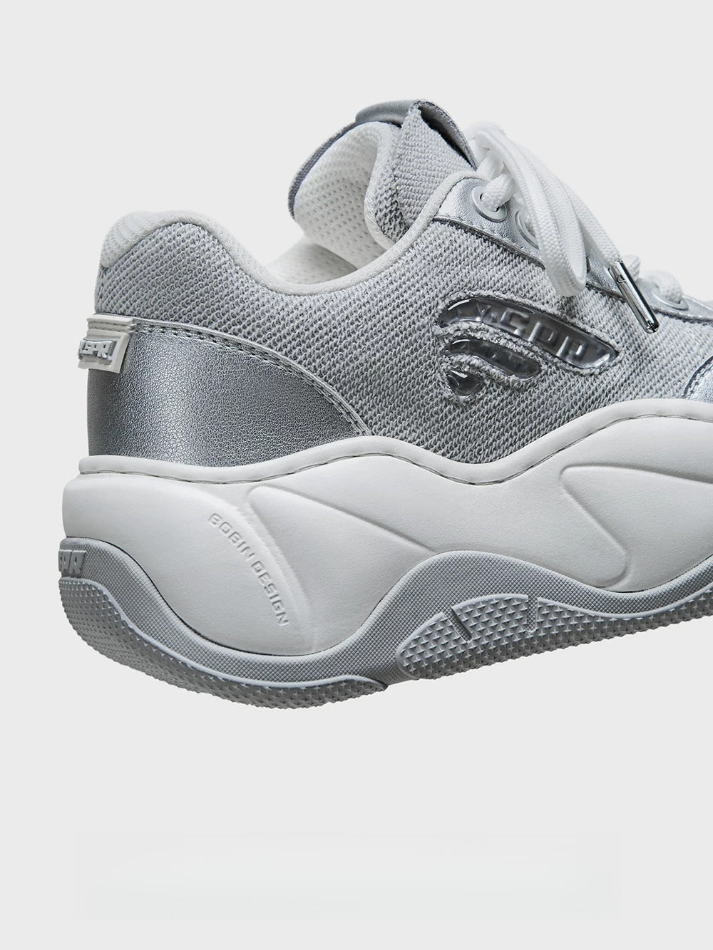 Silver Wave Sneakers