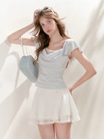 Lace Chiffon Layered Skirt