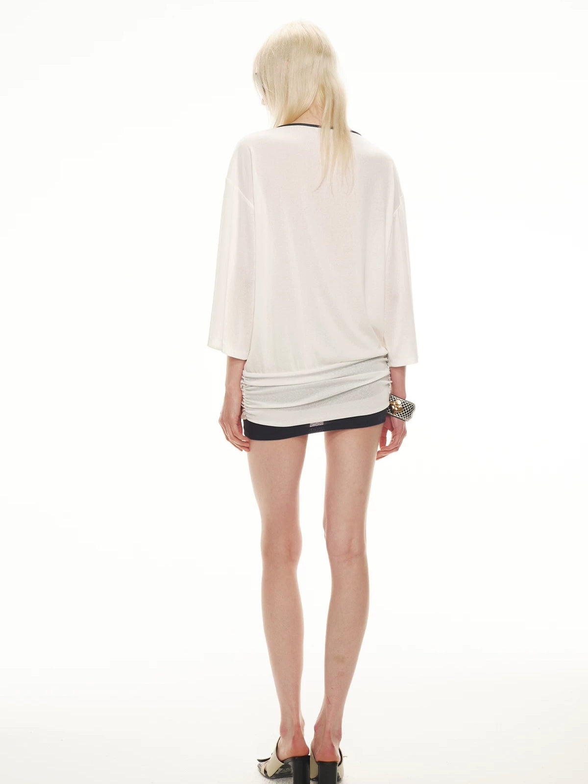 Contrast V Neck Dress