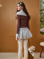 Rabbit Print Knit Two-Piece Set