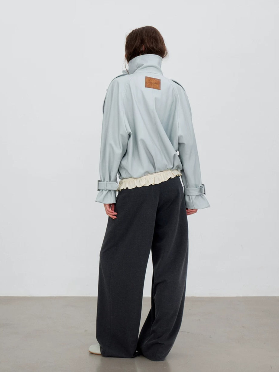 Shawl-Lapel Double-Breasted Jacket
