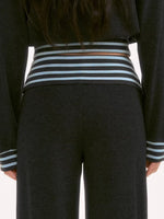 Gray Contrast Stripe Sweatpants