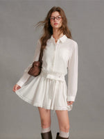 Ruffle Waist Polo Dress