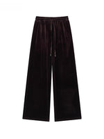 Velvet Sports Sweatshirt & Wide-Leg Pants Set