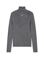 Cloud Fir Wool Turtleneck Knit Top