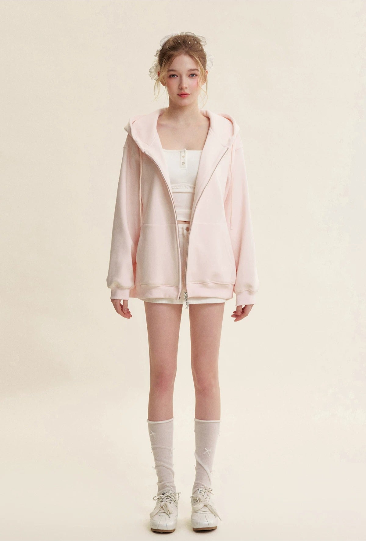 Pink &amp; Blue Organic Fleece Hoodie