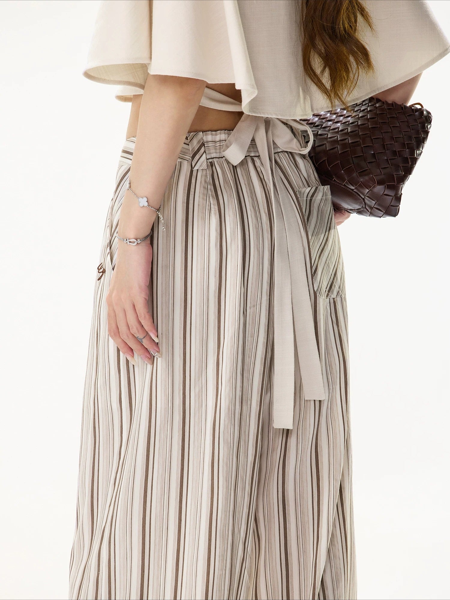 Striped Wide-Leg Pants