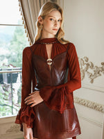 Leah Eco-Leather Custom A-Line Dress