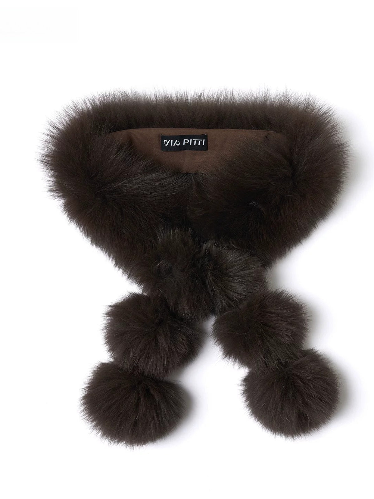 Luxurious Fox Fur Pom Pom Scarf