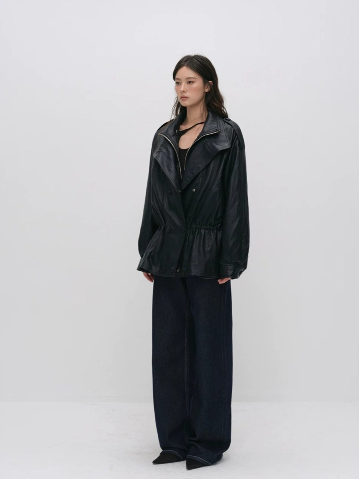Urban Textured PU Down Jacket
