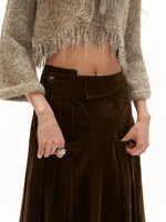 Vintage Velvet A Line Maxi Skirt