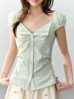 Polka Dot Tie Blouse