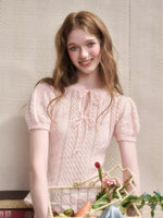 Mohair Wool Openwork Knit Sweater