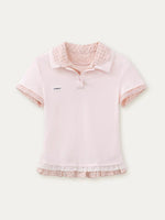 Vintage Layered Polo Knit Tee