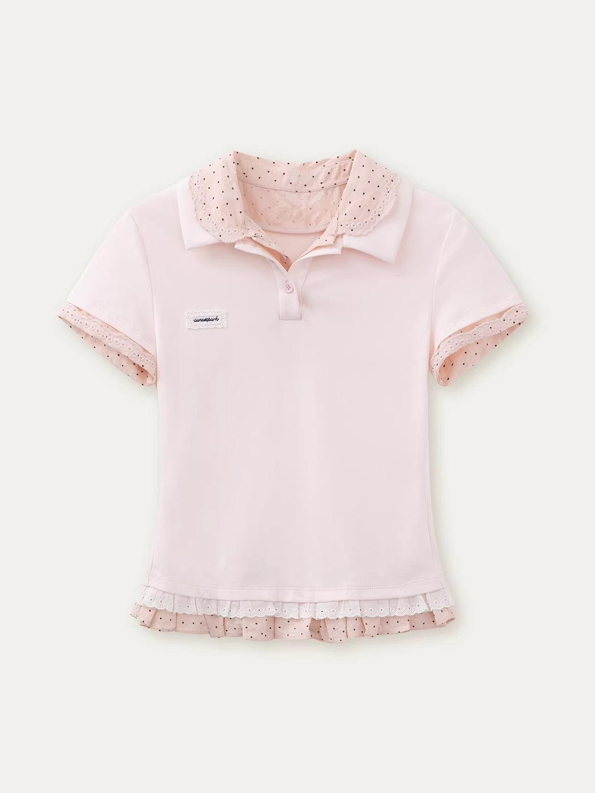 Vintage Layered Polo Knit Tee