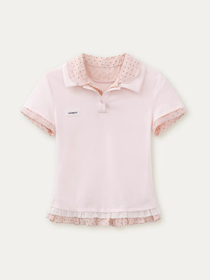 Vintage Layered Polo Knit Tee