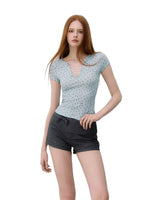 Crisscross V‑Neck Tee
