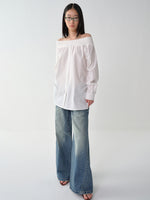 One-Shoulder Mid-Length Shirt Dress