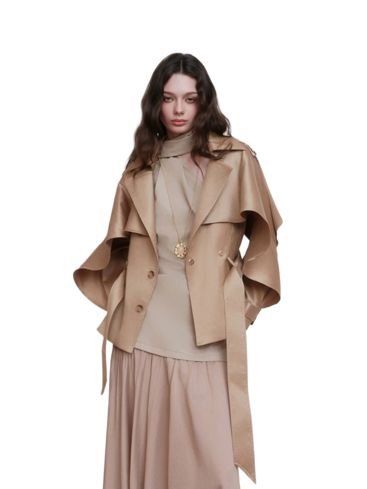 Vintage Wool Blend Trench Coat