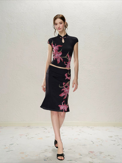 Red Romance Qipao Set