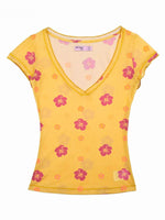 Sunfade Floral Knit T-Shirt