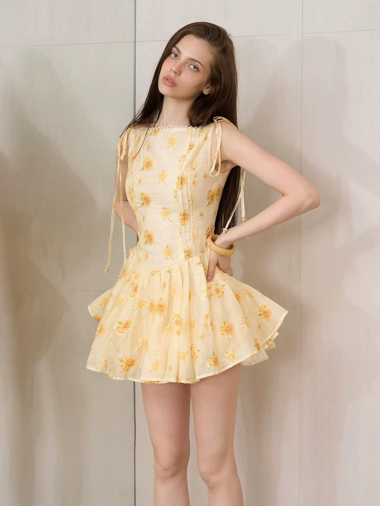 Daisy Embroidered Mini Dress