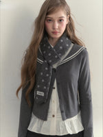 Retro Knit Ribbon Scarf