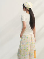 Lace-Trimmed Waist-Tie Wide-Leg Pants