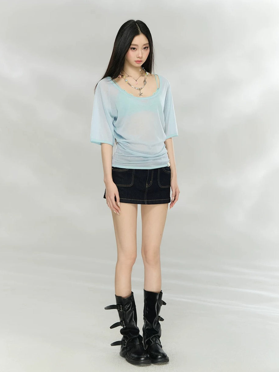 Lyocell U-Neck Top