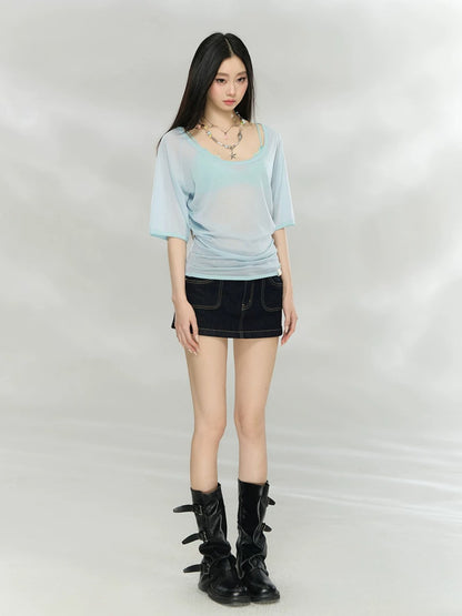 Lyocell U-Neck Top