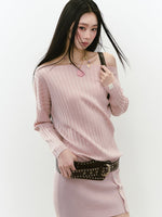 Off-Shoulder Slant Shoulder Button Dress