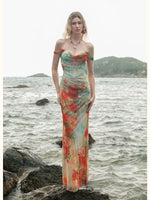 Ruched Mermaid Maxi Dress