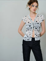 Polka Dot Chiffon Blouse