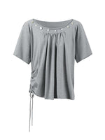 Shell Button Off-Shoulder Top
