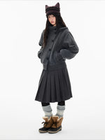 Hooded Button Jacket