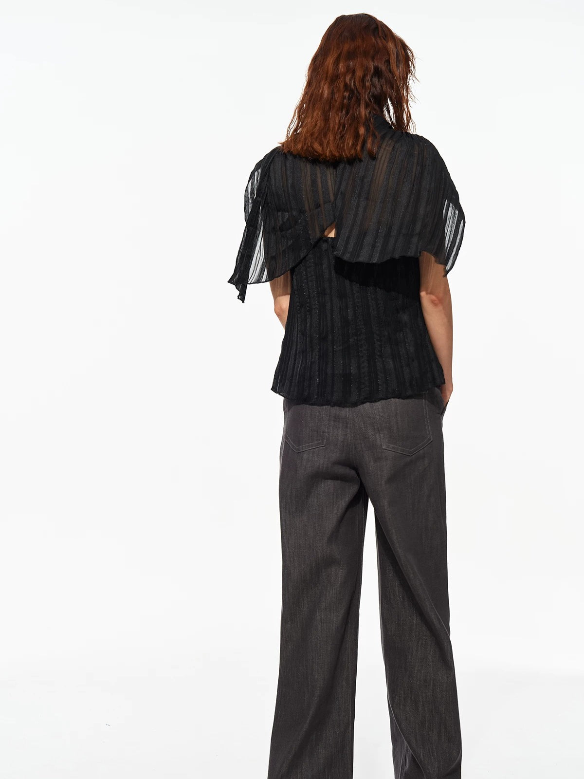 Shimmer Halter Cape Top