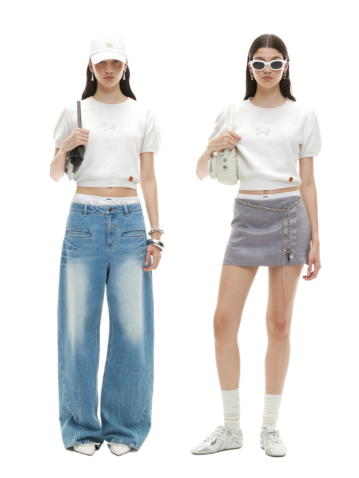 Pony Knit Cropped Tee