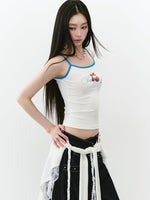 Colorblock Letter Print Cami Top