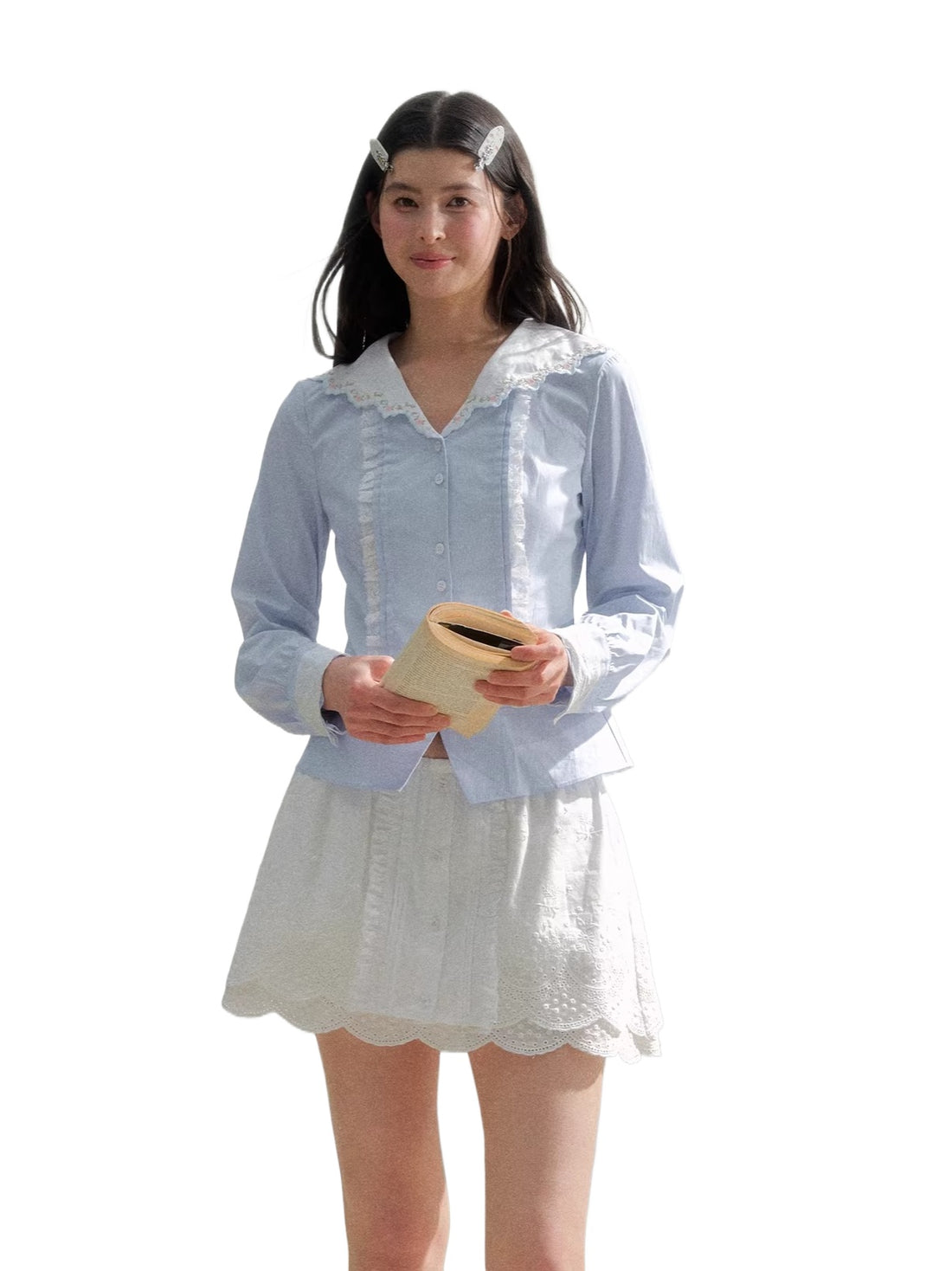 Blue Sailor Embroidered Shirt