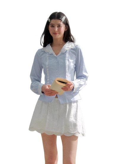 Blue Sailor Embroidered Shirt