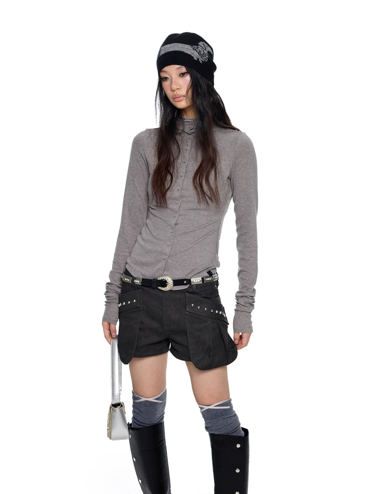 Lightweight Ruched Long Sleeve Top
