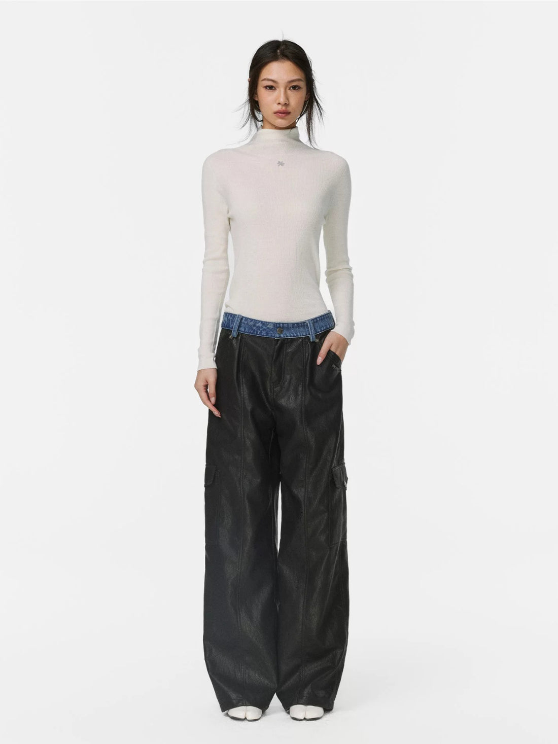 Midnight Straight Leather Pants