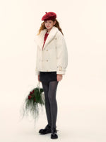 White Oversized White Down Jacket