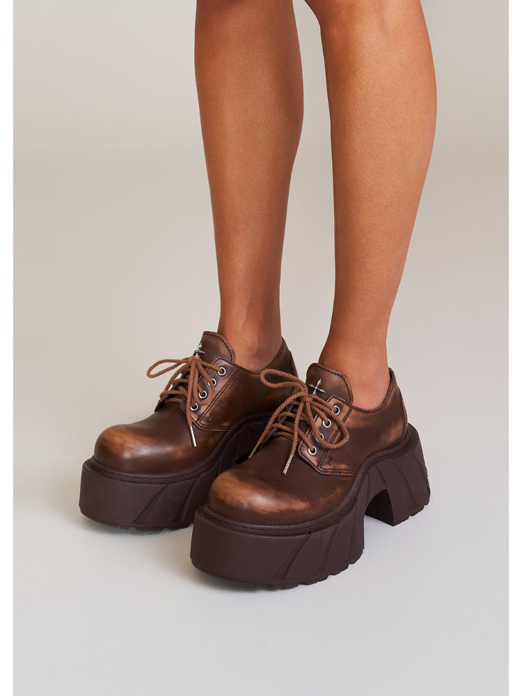 Future Mirage Leather High Heel Derby Snow Mountain