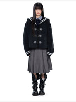 Navy Collar Toggle Jacket