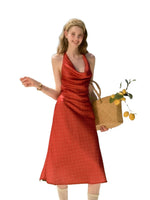 Polka Dot Satin Dress