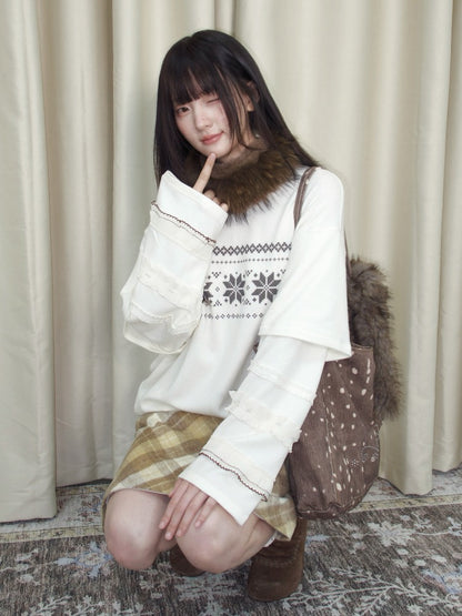 Fair Isle Layered T-Shirt